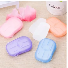 20 шт./пакет мини одноразовое моющее мыло для рук всего 140 шт бумажная коробка для вспенивания уход за кожей Путешествия Удобный Макияж удаление для ногтей