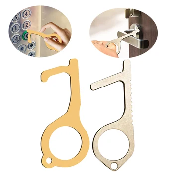 

Hygiene Hand Antimicrobial Steel Door Opener Non Contact EDC Elevator Handle Key Disinfection Prevent Secondary Contact