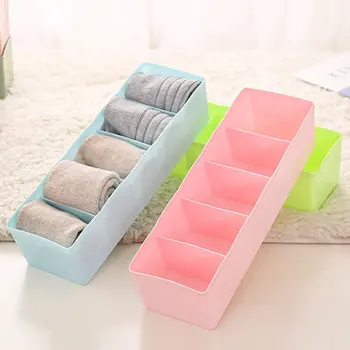 

Plastic Desktop Organizer Socks Storage Case Bra Ties Sorting Box Portable Underwear Organizer Home Accessories