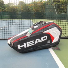 Djokovic голова теннисная сумка для 6/12 ракетки большой емкости для ракетки и теннисной обуви Профессиональный мужской рюкзак ограниченная