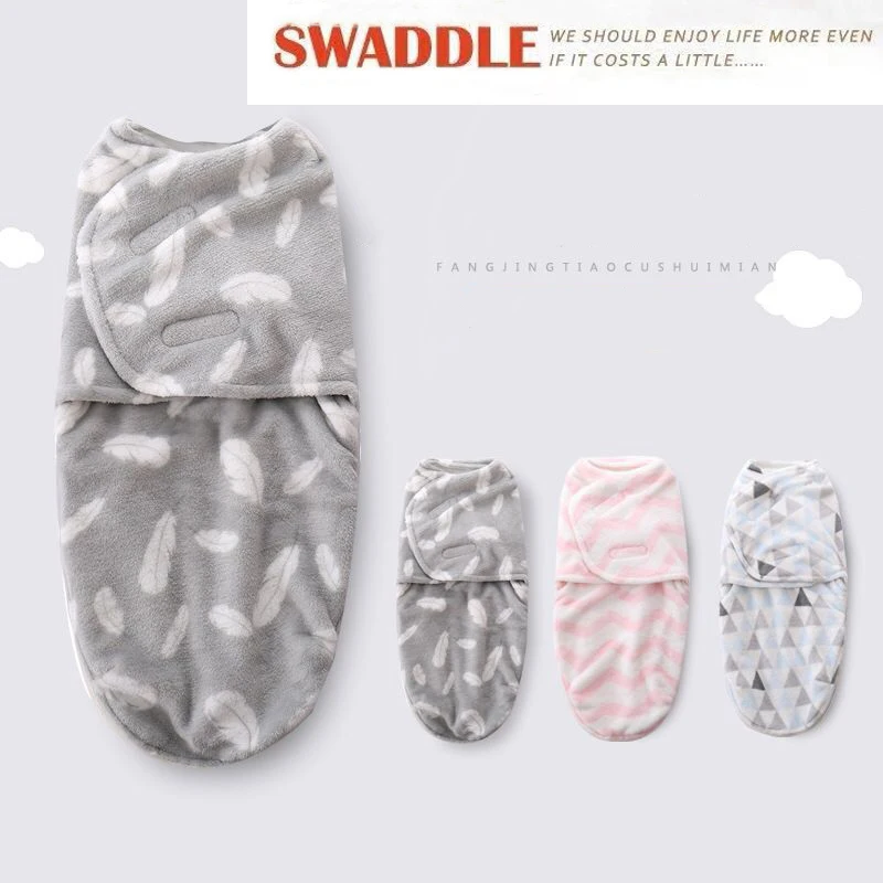 

100% Cotton Baby Swaddle Thickening Baby Wrap Envelope Swaddling Blanket Bedding Soft Infant Sleeping Bag For 0-6 Months