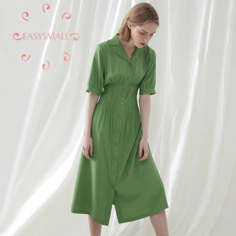 EASYSMALL, женское платье, модное, стиль кантри, авокадо, зеленое, высокого класса, Vestidos, вечерние, уличная одежда, высокая талия, короткие платья