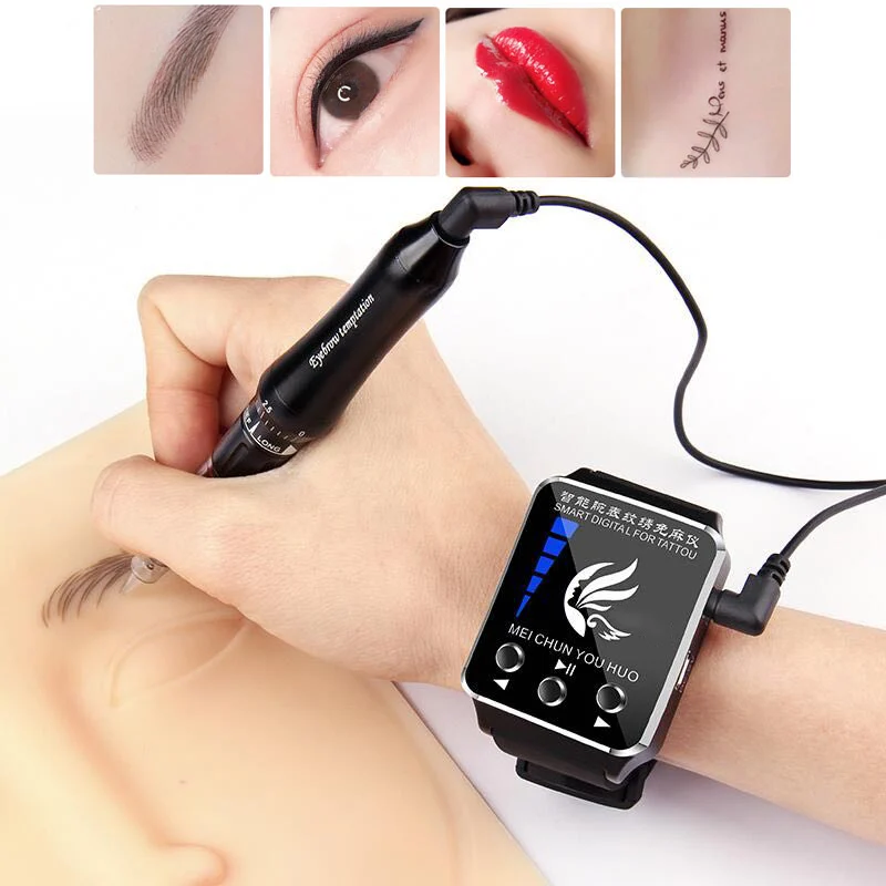 Портативная машинка для татуажа Smart Watch Перманентный макияж ручка пистолет