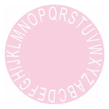 

ABC Kids Rug Round 26 Alphabets Rug Baby Mat Nursery Activity Rugs Play Mat Circular Rug Pink 120cm opp bag