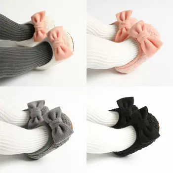 

0-18M Fleece Bow Cute Newborn Baby Girl Booties Soft Sole Snow Boots Pumps Winter Warm Fur Crib Cotton Shoes First Walkers