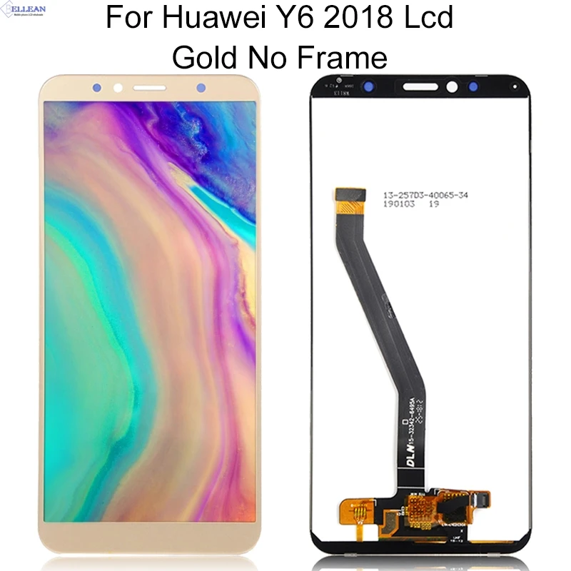 Catteny Y6 lcd для huawei Y6 Prime дисплей кодирующий преобразователь сенсорного экрана в сборе для Honor 7A lcd с инструментами - Цвет: Gold Without Frame