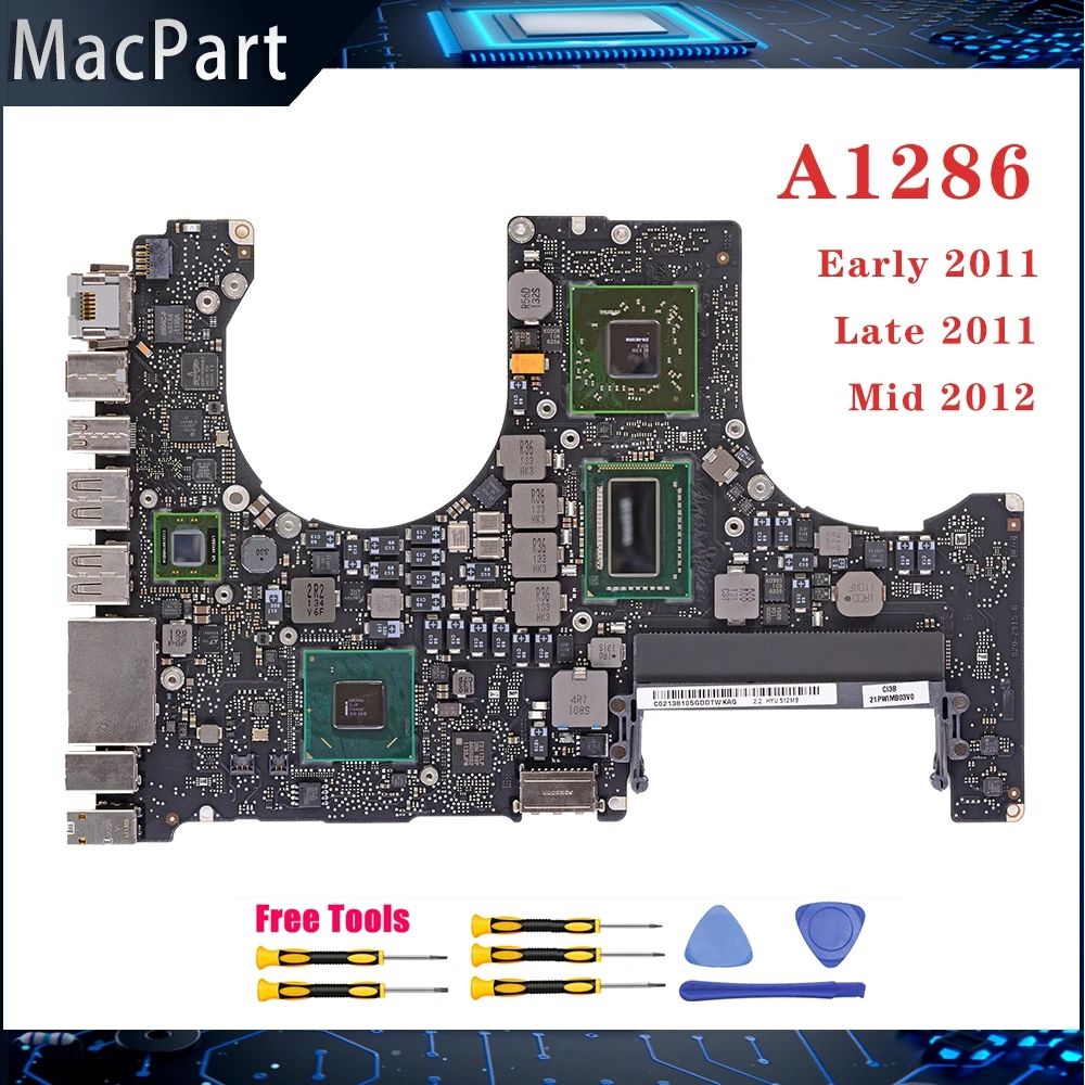 Материнская плата A1286 оригинальная материнская 820-2850-A/B 820-2915-A/B 820-3330-B для MacBook Pro 15