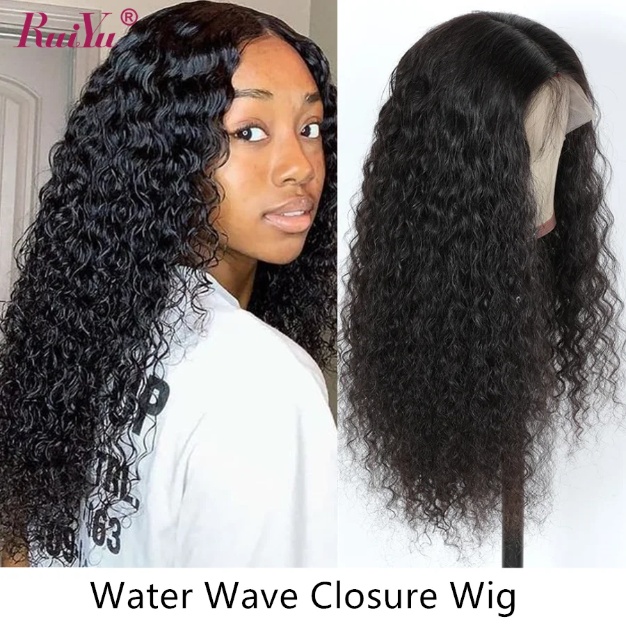 Парик из вьющихся человеческих волос парик с водной волной застежкой 4x4 парики на