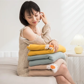 

Nordic sofa blanket office nap shawl blanket knitted pure cotton blanket leisure air conditioning blanket bed weighted blanket