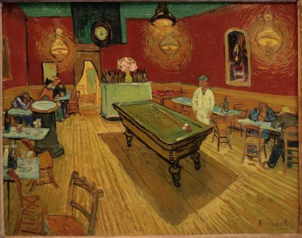 12 ручная роспись картины учителями колледжа-Звездная ночь Ван Гог знаменитый шедевр-картина маслом на холсте - Цвет: Night Cafe