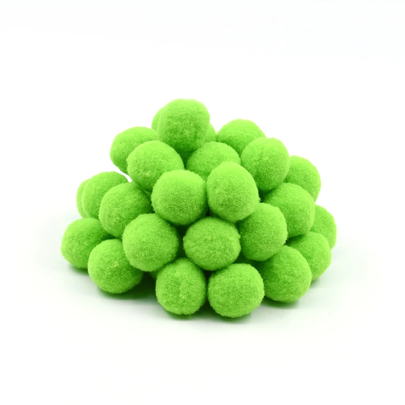 08 light green Помпон 25 мм 180 шт/партия Пушистый Плюшевый ткань ремесло DIY мягкие мини помпоны пушистый домашний декор материалы для шиться ремесло смешанных цветов - Цвет: 08 light green