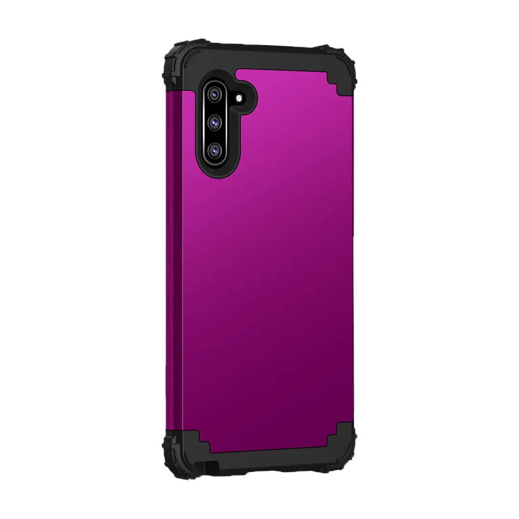 Чехол с четырьмя углами для samsung Galaxy Note 10Plus 6,8 дюймов Y20 - Цвет: Dark Purple