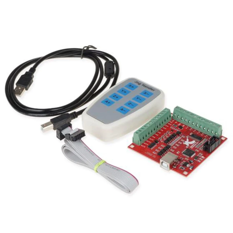 

Cnc Usb 4 Axis Mach3 100 Khz Usb Motion Control Card Breakout Board 12-24V with Jog Handler for Cnc Engraving Free-Drive
