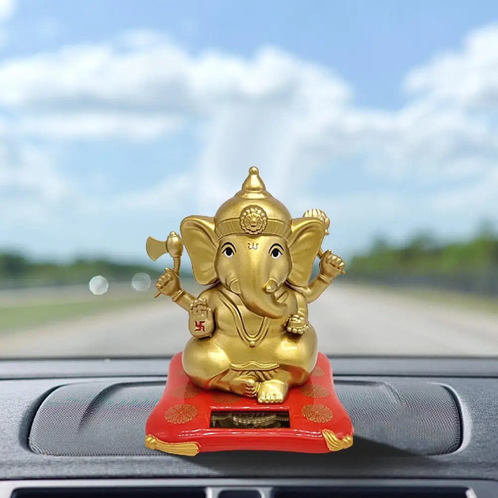 Car Solar Elephant Shaking Head Decoration Dancing Animated Cartoon Animal Swinging Doll Automobile