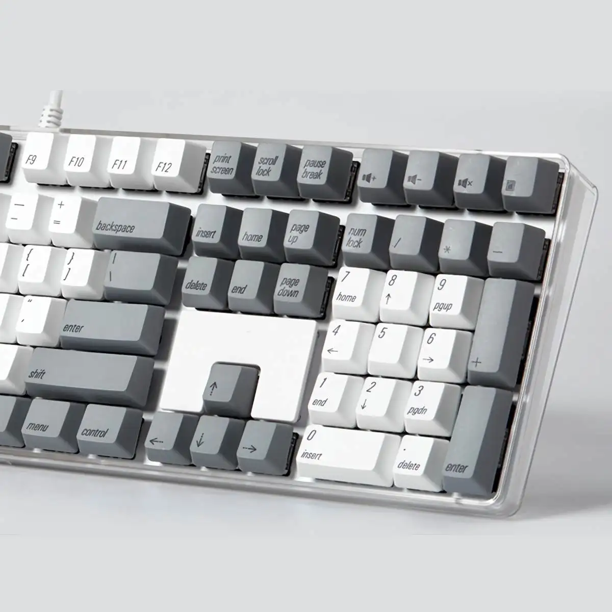PBT Magicforce 108 ключ английский Languag белый серый цвет краситель-sub Keycaps Набор для механической клавиатуры