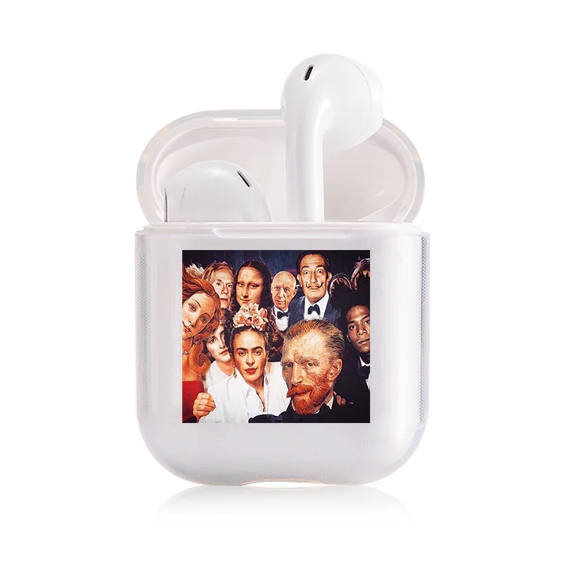 I050097 Забавный чехол знаменитостей для наушников Apple airpods, чехол Mona Lisa Jesus Van Gogh Bluetooth Pop AirPods, прозрачный жесткий чехол - Цвет: I050097