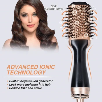 

Professional Hair Dryer Volumizer Hot Air Dryer Machine Hair Blower Blowdryer Salon Equipment Comb Portable Hair Dryer Brush