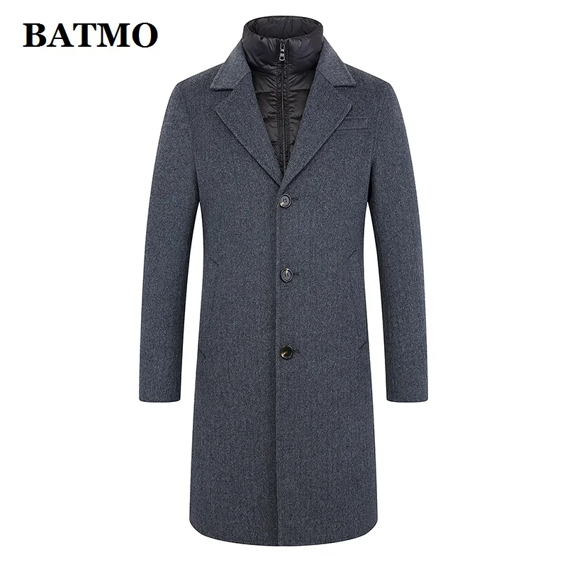 BATMO Новое поступление осень& зима шерстяные куртки для мужчин, мужские шерстяные пальто, большие размеры M-5XL FND902