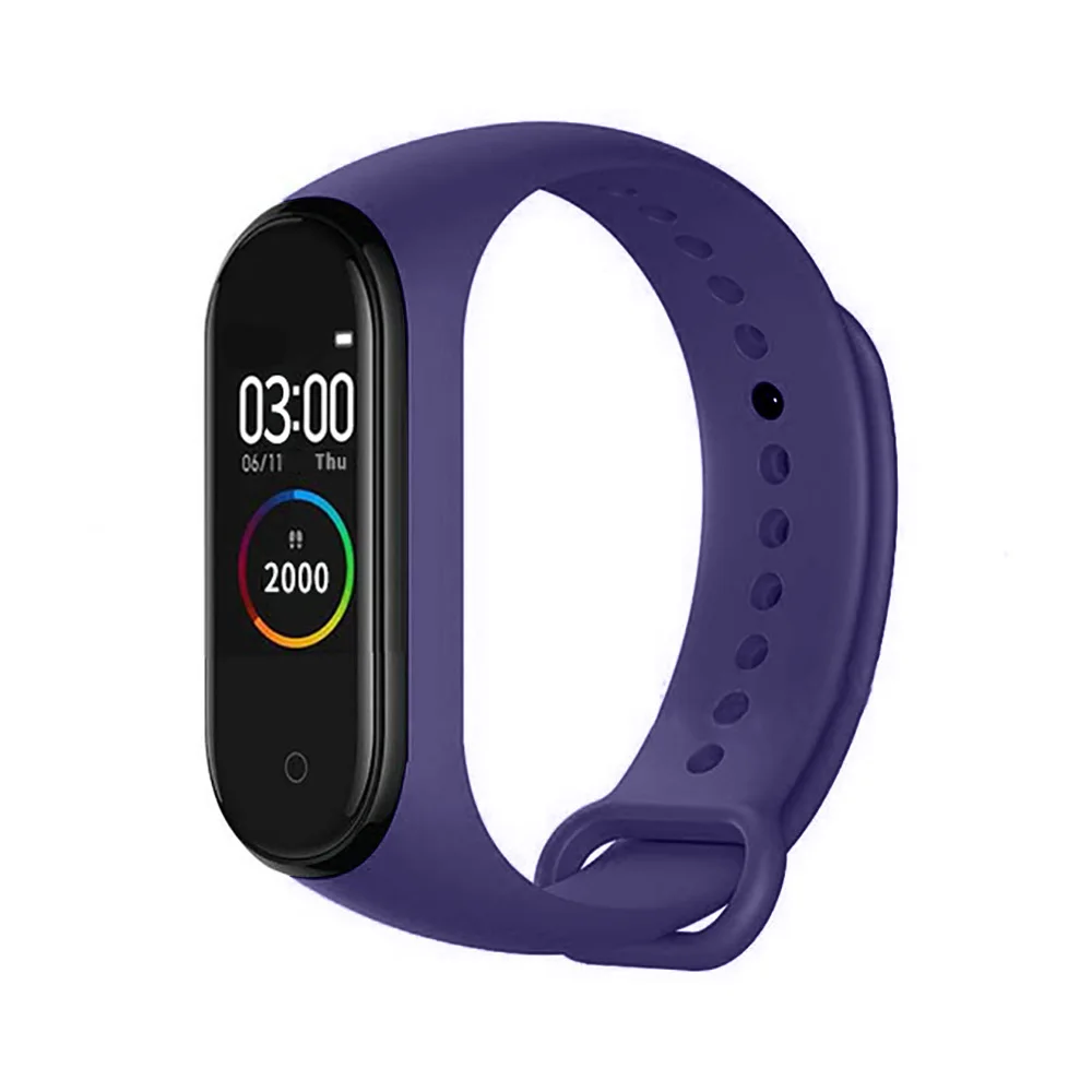 purple M4 смарт-браслет 4 фитнес-трекер спортивный умный Браслет монитор сердечного ритма сна здоровье браслет кровяное давление часы Smartband - Цвет: purple