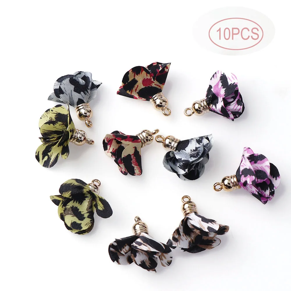 Mix Color Tassel 6-10Pcs/set DIY Flower Silk Polyester Charms Jewelry Bracelet Key Making Fringe Trim Craft Tassels Sewing Acces - Цвет: as photo