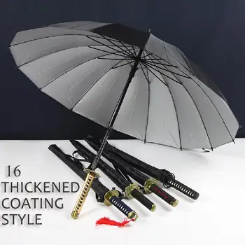 

Automatic Umbrella Rain Women Creative Men Sunny And Rainy Umbrella Katana Samurai Ninja Knife Sword Umbrella Windproof Parasol