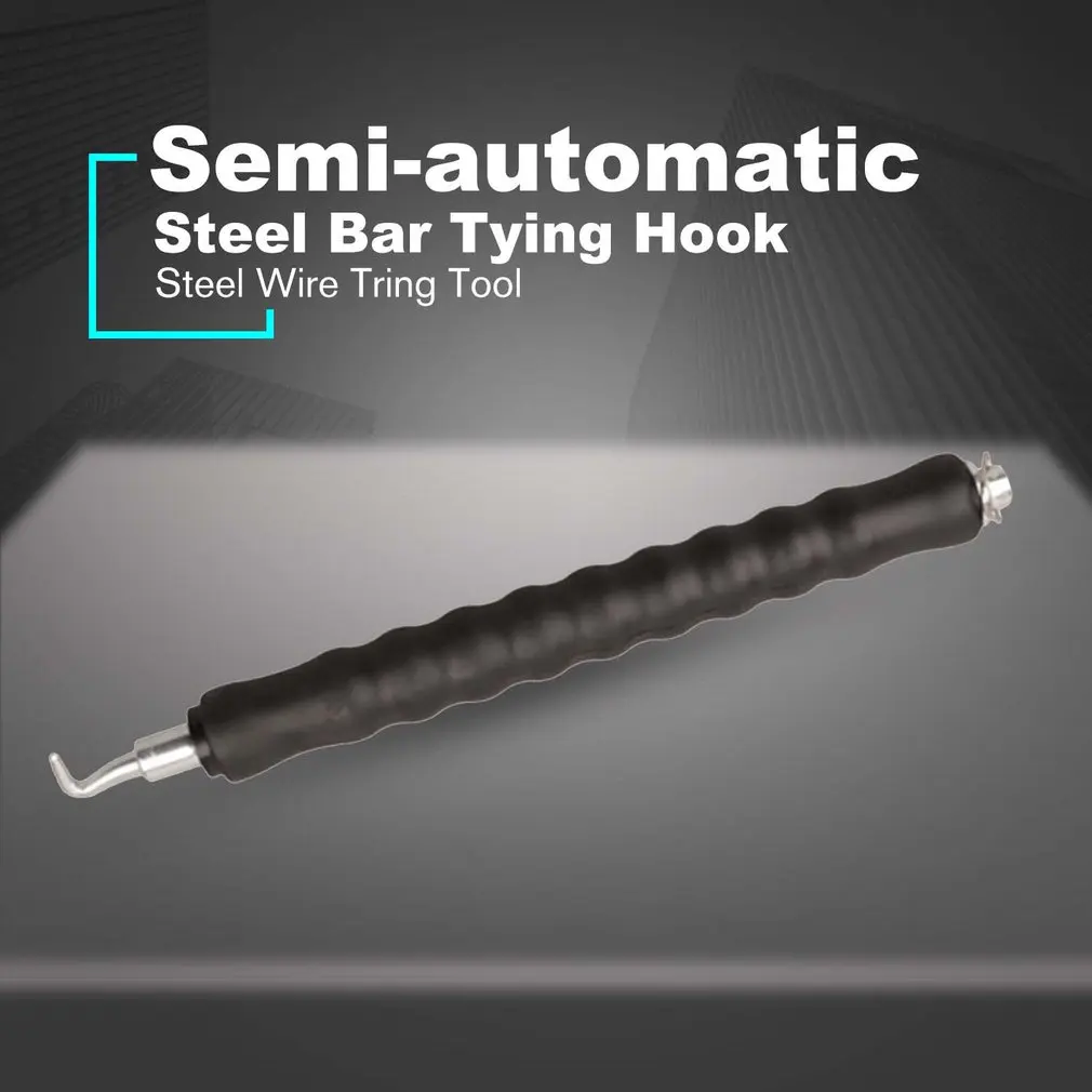Semi-automatic Steel Bar Tying Hook Rebar Tier Construction Site Winding Tool Wire Knoting Pliers Steel Wire Tring Tool