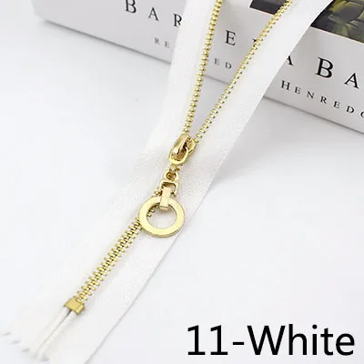 11-White Meetee 5/10 шт. 20 Вт, 30 см 3# металлическая молния с закрытым концом Автоматическая блокировка язычок молнии голова Декор DIY сумка кошелек швейной по индивидуальному заказу аксессуар - Цвет: 11-White