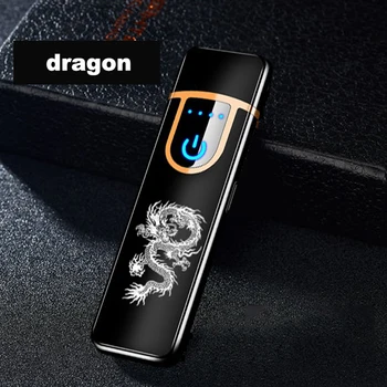 

New Dragon totem Series Electronic Lighters Popular Charging Lighter Touch Screen Sensor Men and Women Car Cigarette Accessories