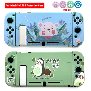 

Pink Protective Case For NintendoSwitch Full Controller Shell Soft TPU Cover NS Game Case For Nintendos Switch Accessories