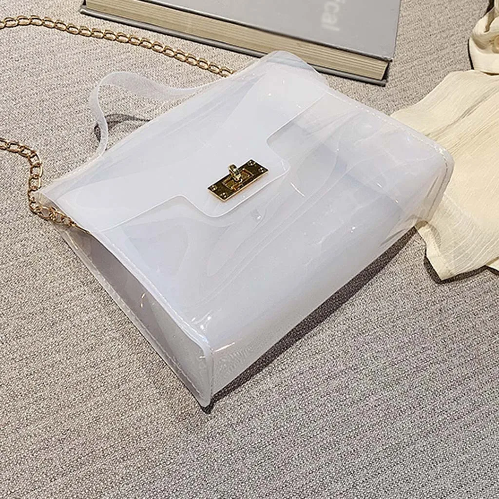 Женские сумки на плечо, брендовые дизайнерские сумки, модная сумочка на ремне, прозрачная сумка-мессенджер, однотонная сумка#5