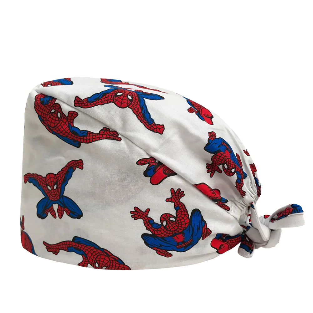Viaoli новые хлопковые скрабы для женщин и мужчин больничные медицинские шапочки с принтом Tieback эластичные хирургические шапки для домашних животных - Цвет: photo