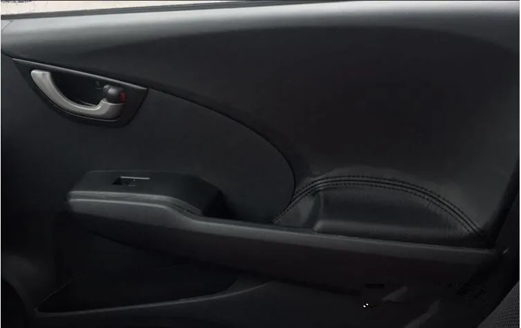 Защитная внутренняя дверная панель подлокотник украшенная Накладка для Honda Fit 2008 09 10 2011 CAB018