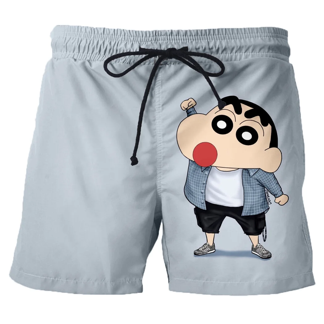 Crayon Shinchan 3D смешной мультяшный принт пляжные шорты летние милые трендовые унисекс шорты Повседневная мужская одежда в стиле панк