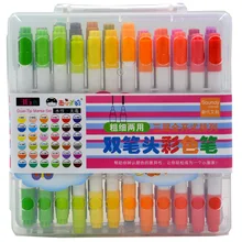 Лидер продаж Подлинная Толщина продукта двойного назначения 36 цвет воды ручка изобразительного искусства картографирование поставки в штучной упаковке с двумя головками