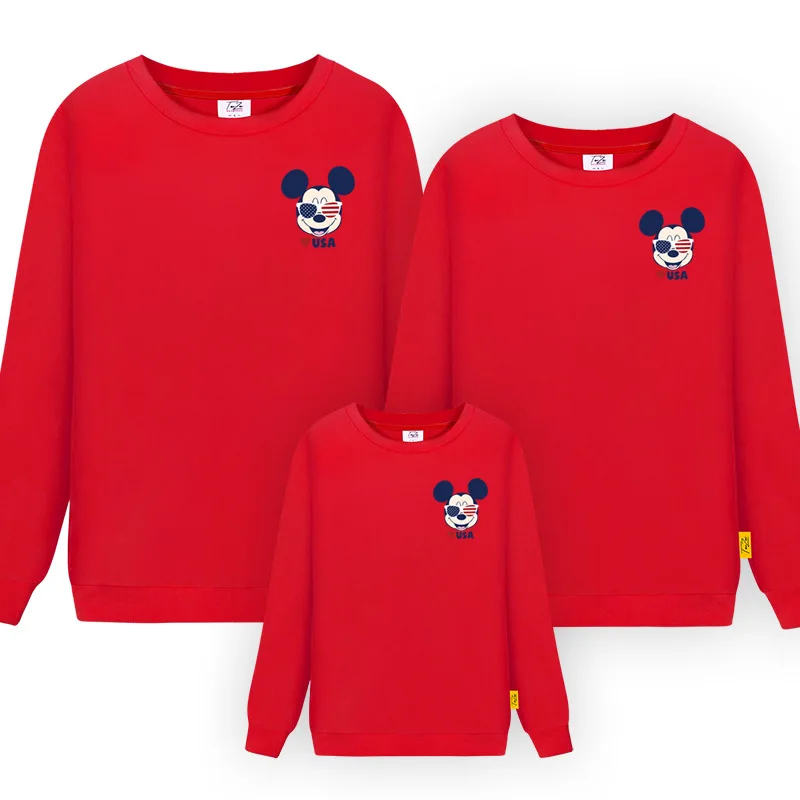 

Jargazol Matching Couple Outfits Fall Mickey Sweatshirt Mom and Me Matching Family Look Dad Son Clothes Sister Costume Tops