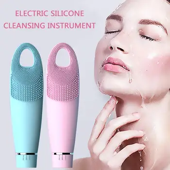 

Electric Silicone Face Cleansing Brush Face Cleansing Brush Waterproof Deep Skin Vibration Washing Massage Ultrasonic Brush C7D5