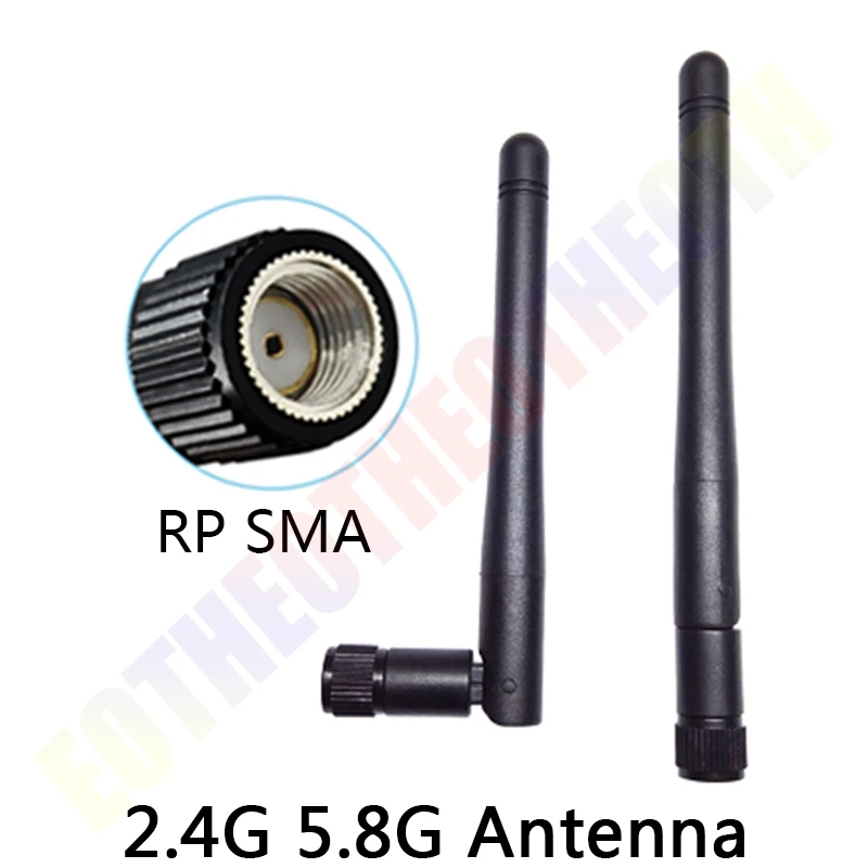 2pcs 2.4g wifi Antenna 5.8 Ghz 2.4ghz 3dBi SMA feMale Connector Dual Band 2.4G 5.8G eoth pbx Antenne wireless router antena wifi antenna