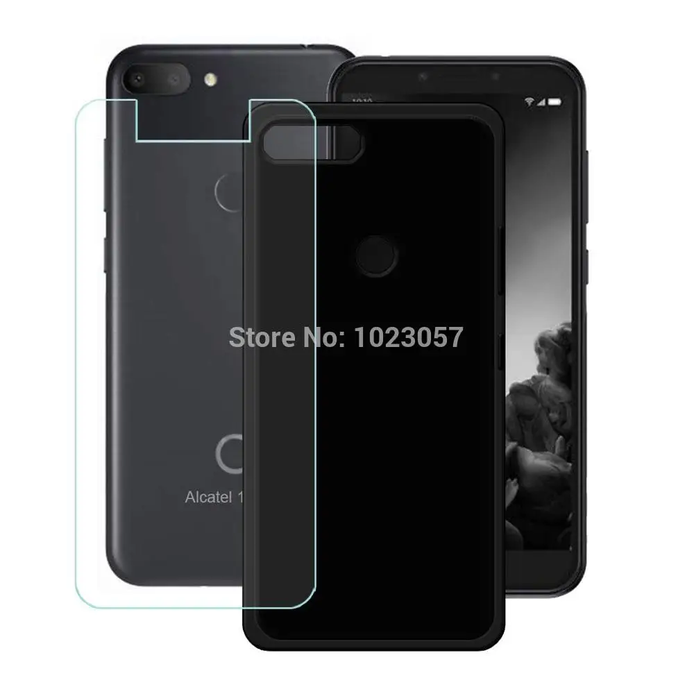 Для Alcatel 1S закаленное стекло Alcatel 1S Чехол полная защита чехол с полным закаленным стеклом для Alcatel 1S 5024D - Цвет: Черный