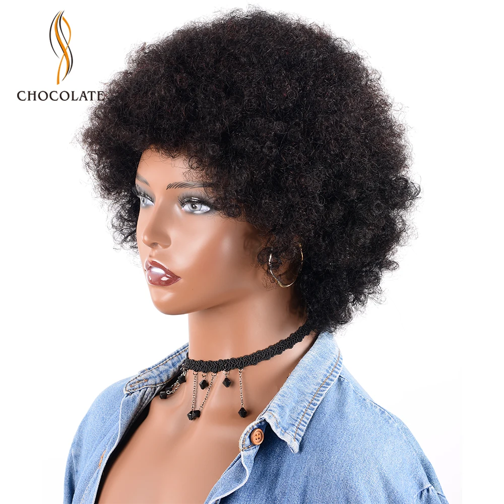 Короткие парики из человеческих волос бразильские короткие для чернокожих