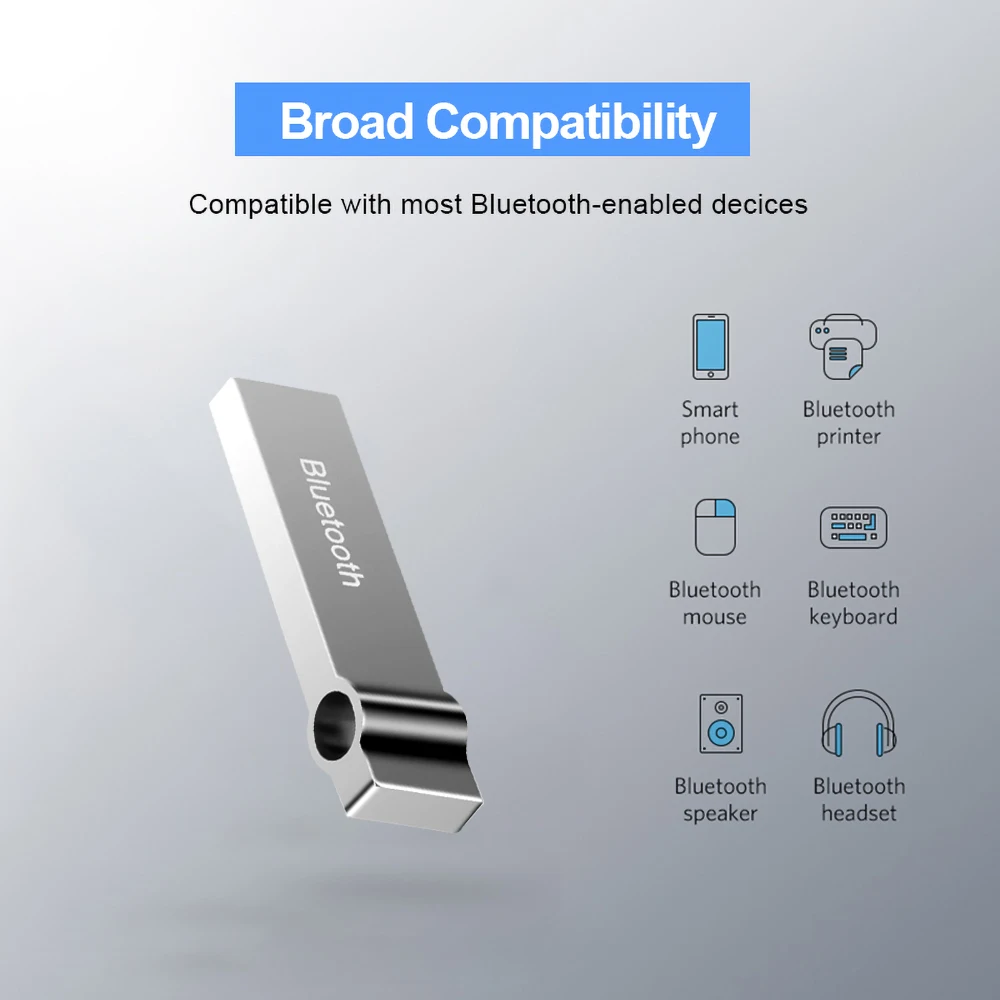 Kebidumei Bluetooth адаптер USB ключ для компьютера ПК беспроводной USB Bluetooth передатчик 4,0 музыкальный приемник Bluetooth адаптер