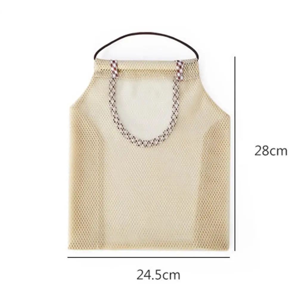 Beige 3 шт многоразовые сетчатые сумки водонепроницаемые фруктовые овощные продуктовые сумки подвесной органайзер для хранения#3C06 - Цвет: Beige