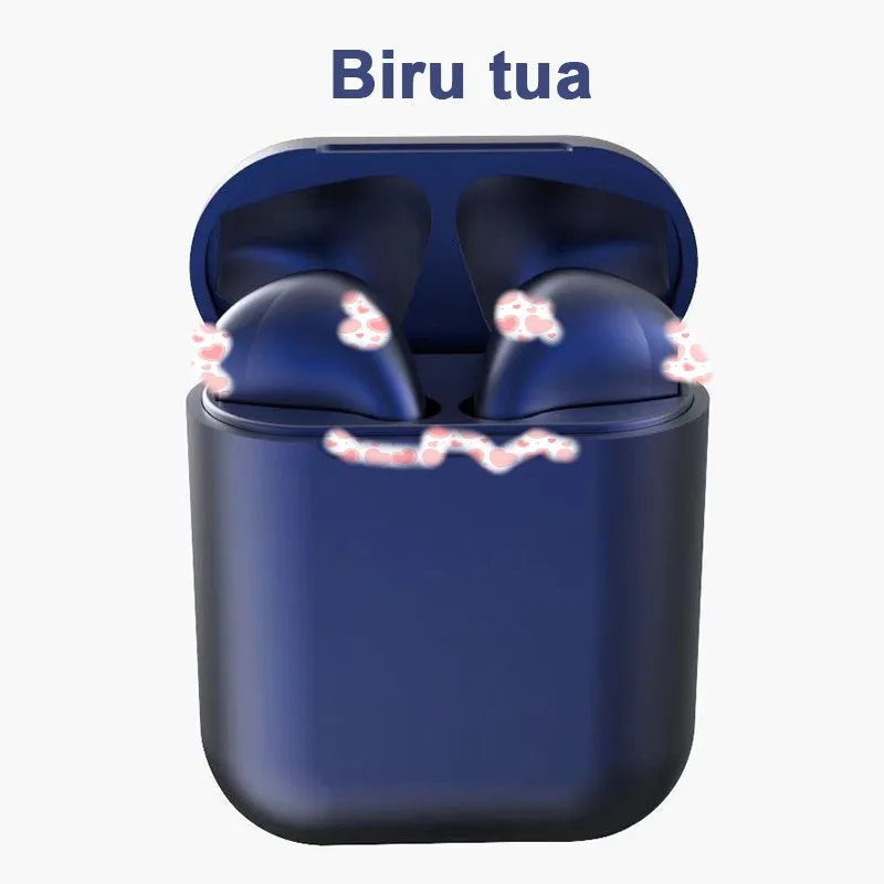dark blue Inpods i12 TWS Bluetooth наушники Macaron Беспроводные спортивные наушники - Цвет: dark blue