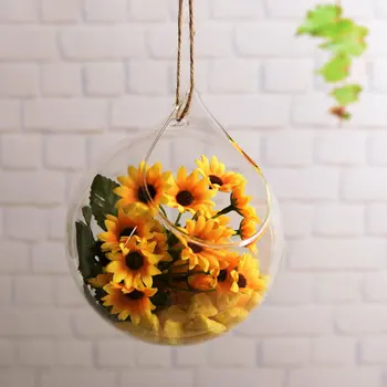 

New Wall hanging Vase for hydroponics Plants small goldfish bowl hydroponics vase Styled Ornament Glass Vase Flower Plants