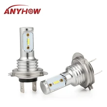 2 шт. Противотуманные фары светодиодный H4 H7 H8 H9 H11 9005 HB3 9006 HB4 лампа для автомобильных фар 6000K COB чип супер яркий комплект для переоборудования