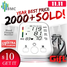 BMC Homeuse Health Care Digital Lcd Upper Arm Blood Pressure Monitor Heart Beat Automatic Meter Machine