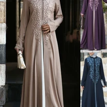Muslim Cothes Abaya Women Muslim Kaftan Dress Loose printed Abaya Islamic Turkish Long Dresses casual Women Muslimah abaya dubai