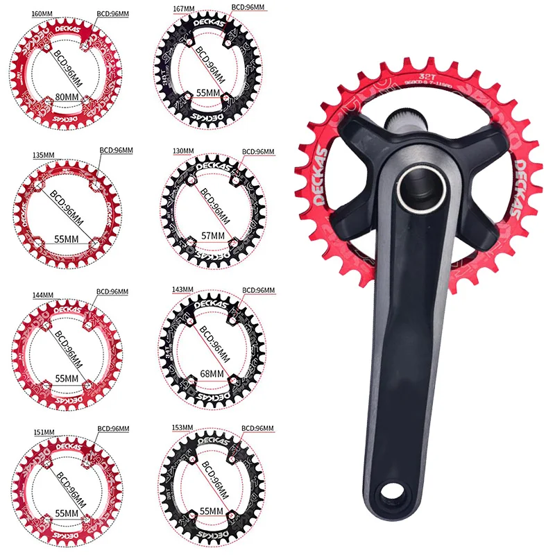 Deckas BCD96 32/34/36/38T Круглый/овальный диск MTB велосипеда передняя Звездочка для XTR/M8000/M9000