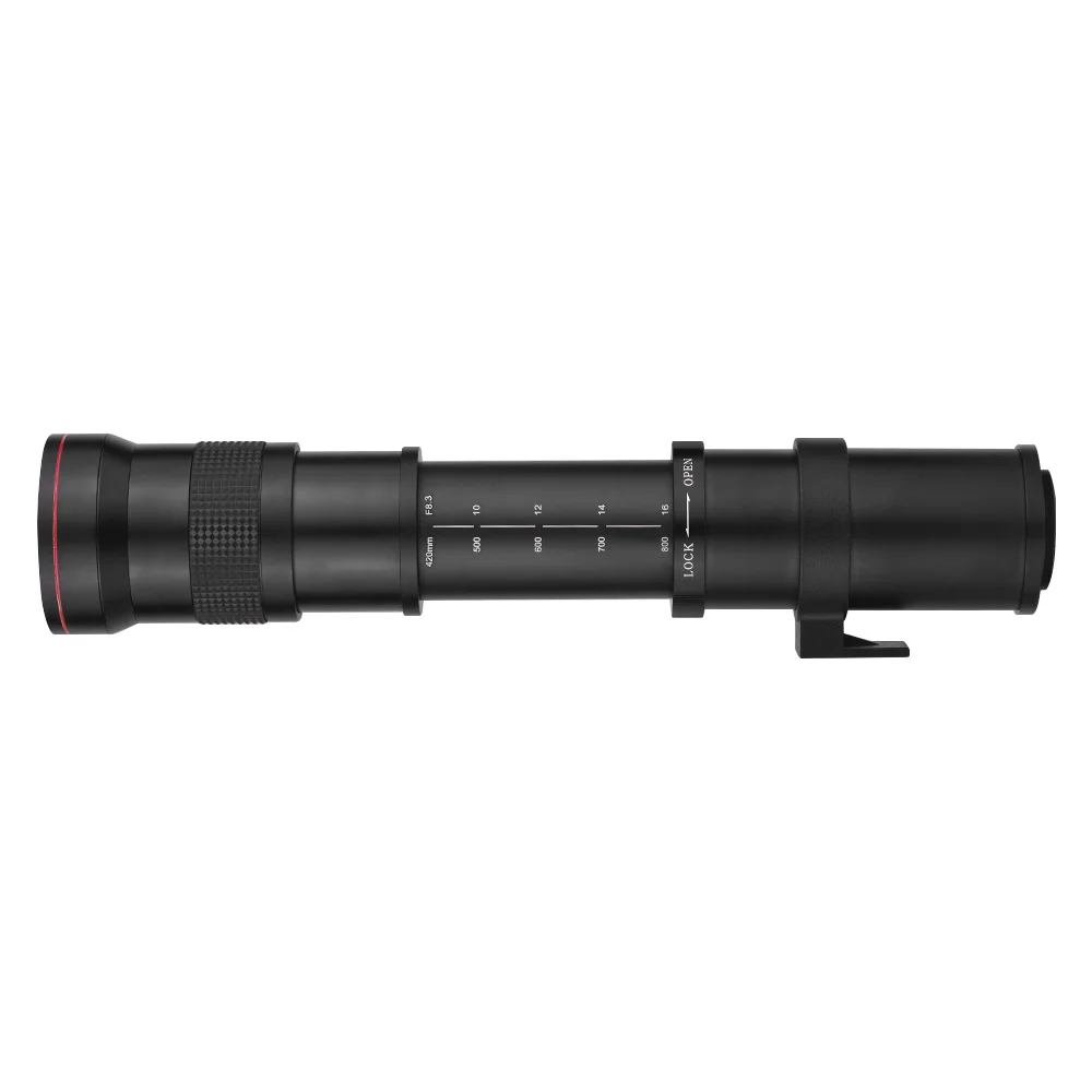 Супер руководство к телефото зум объектив 420-800 мм F/8,3-16 T-Mount с EF/EF-S адаптер кольцо для Canon EOS 80D/70D/7D DSLR камеры