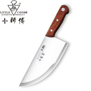 

LITTLE COOK 12.8inch Kitchen chef knife Fixed blade Chinese meat Cleaver Handmade sharp Butcher Vegetable cutter Cooking Tools