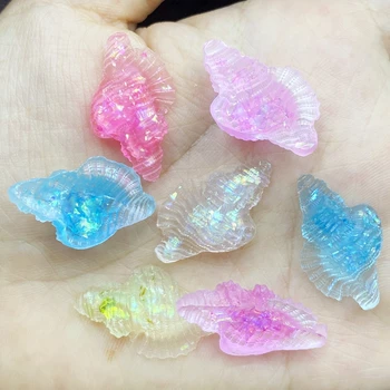

10Pcs Resin Lovely Mix shiny shells Flatback Cabochon Scrapbook Kawaii DIY Embellishments Accessories C93